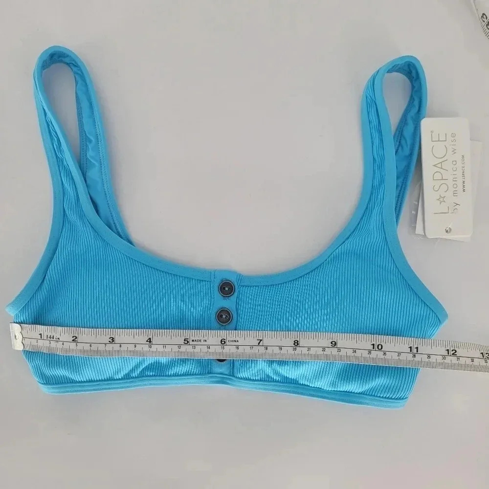 L Space womens Robbie Bikini Top Blue Xsmall - Picture 4 of 5